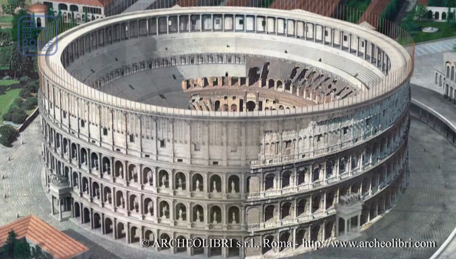Reconstruction Colisée - RomeVideoGuide.com